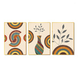 Flower Pot Floating Canvas Wall Painting Set of Three - Decor Smart