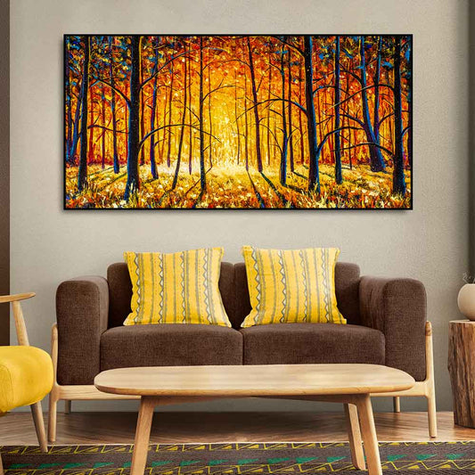Forest in Autumn Premium Wall Painting - Decor Smart