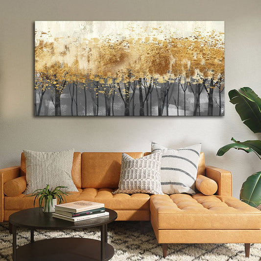 Forest Splatter Abstract Art Canvas Wall Painting - Decor Smart