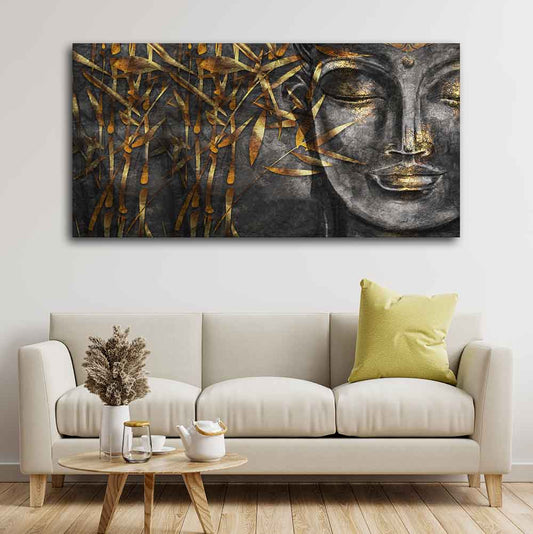 Gautam Buddha Sculpture Wall Painting - Decor Smart