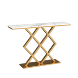 Geometric Criss Cross Pattern Contemporary Console Table - Decor Smart