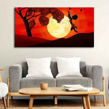 Girl Catching Bird Premium Wall Painting - Decor Smart