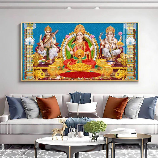 God and Goddess Blessings Premium Acrylic Floating Wall Painting - Decor Smart