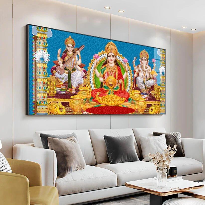 God and Goddess Blessings Premium Acrylic Floating Wall Painting - Decor Smart