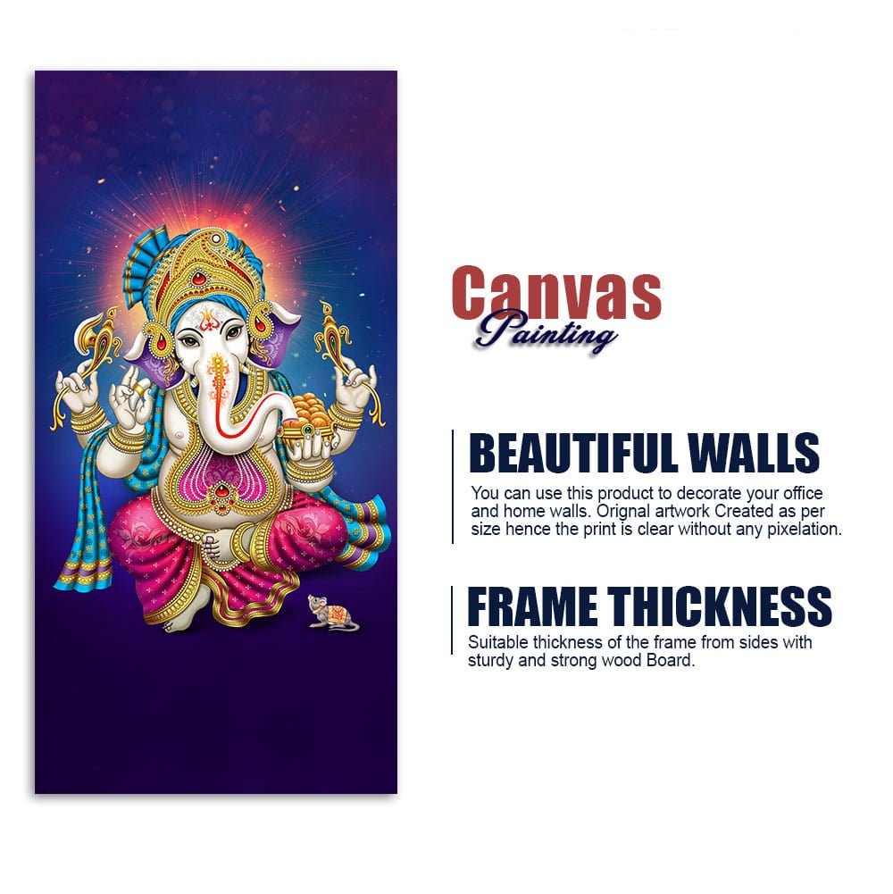 God Ganesh Spiritual Premium Canvas Wall Painting - Decor Smart