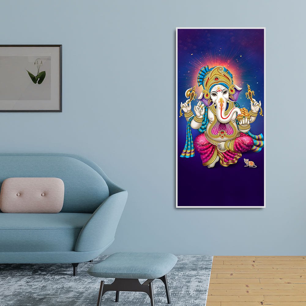God Ganesh Spiritual Premium Canvas Wall Painting - Decor Smart