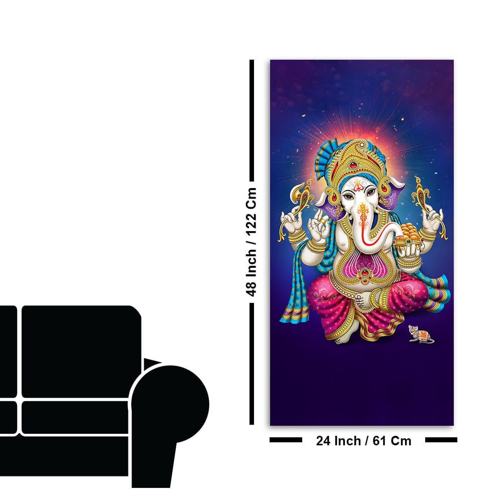 God Ganesh Spiritual Premium Canvas Wall Painting - Decor Smart