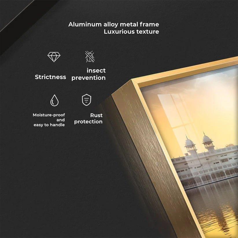 Golden Glory Premium Acrylic Floating Wall Painting - Decor Smart
