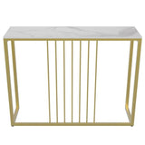Golden Metallic Rectangular Shaped Designer Console Table - Decor Smart