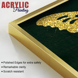 Golden Sparkling Butterfly Acrylic Floating Wall Painting Set of - Decor Smart