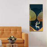 Golden Textured Leaves Canvas Wall Painting - Decor Smart