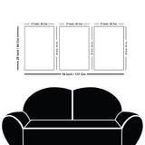 Golden Trees with Beautiful Sunrise Premium Floating Canvas Wall Painting Set of Three - Decor Smart