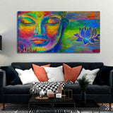 Head of Lord Buddha Colorful Wall Painting - Decor Smart