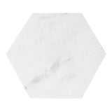 Hexagon Shape Marble Top Golden Stand Side Table - Decor Smart