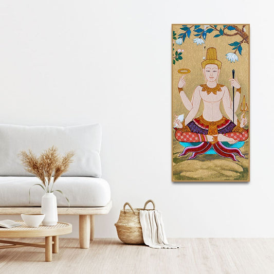 Hindu God Thai Style Art Wall Painting - Decor Smart