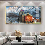 Holy Kedarnath Temple Premium Acrylic Floating Wall Painting - Decor Smart