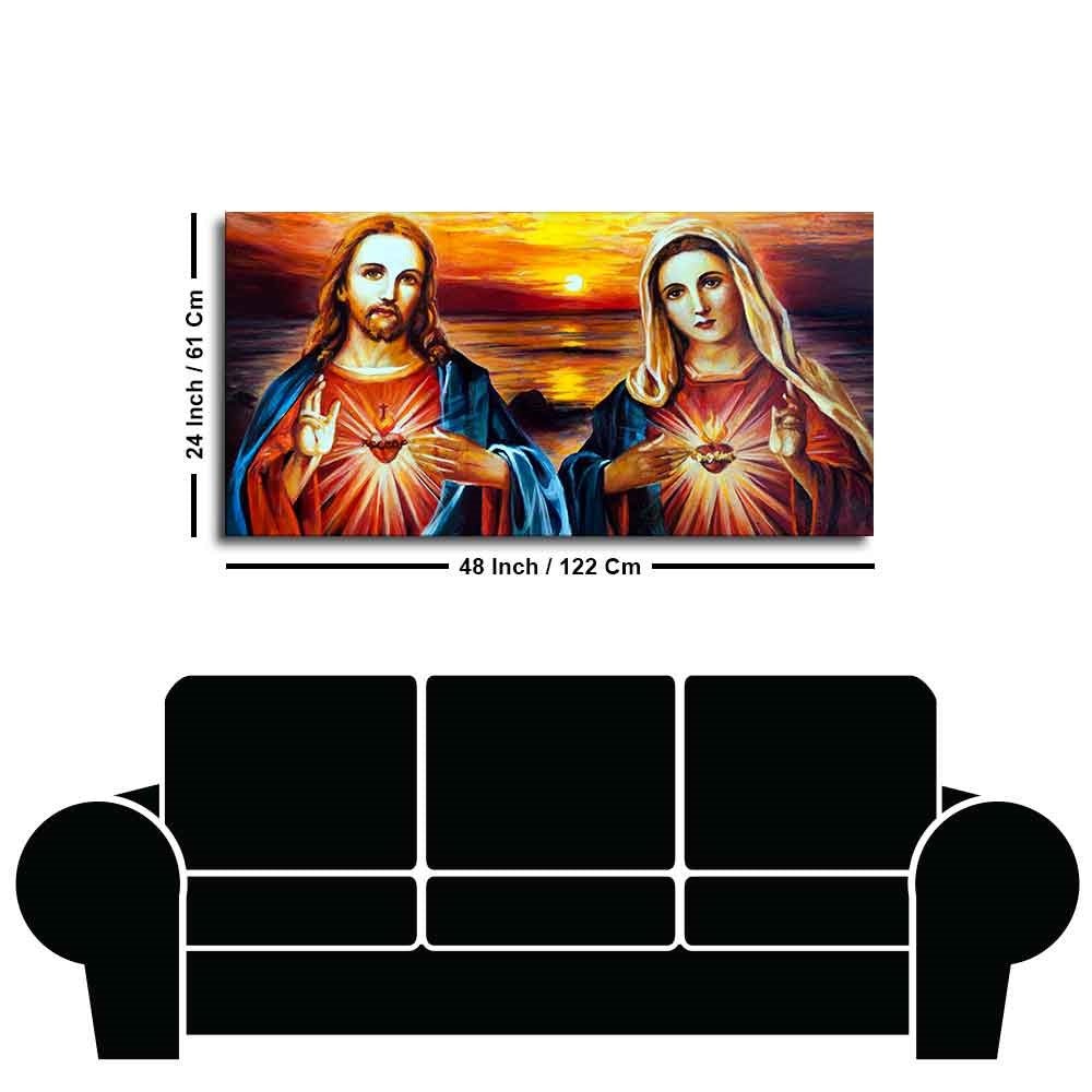 Jesus Christ and Mary Canvas Wall Painting - Decor Smart