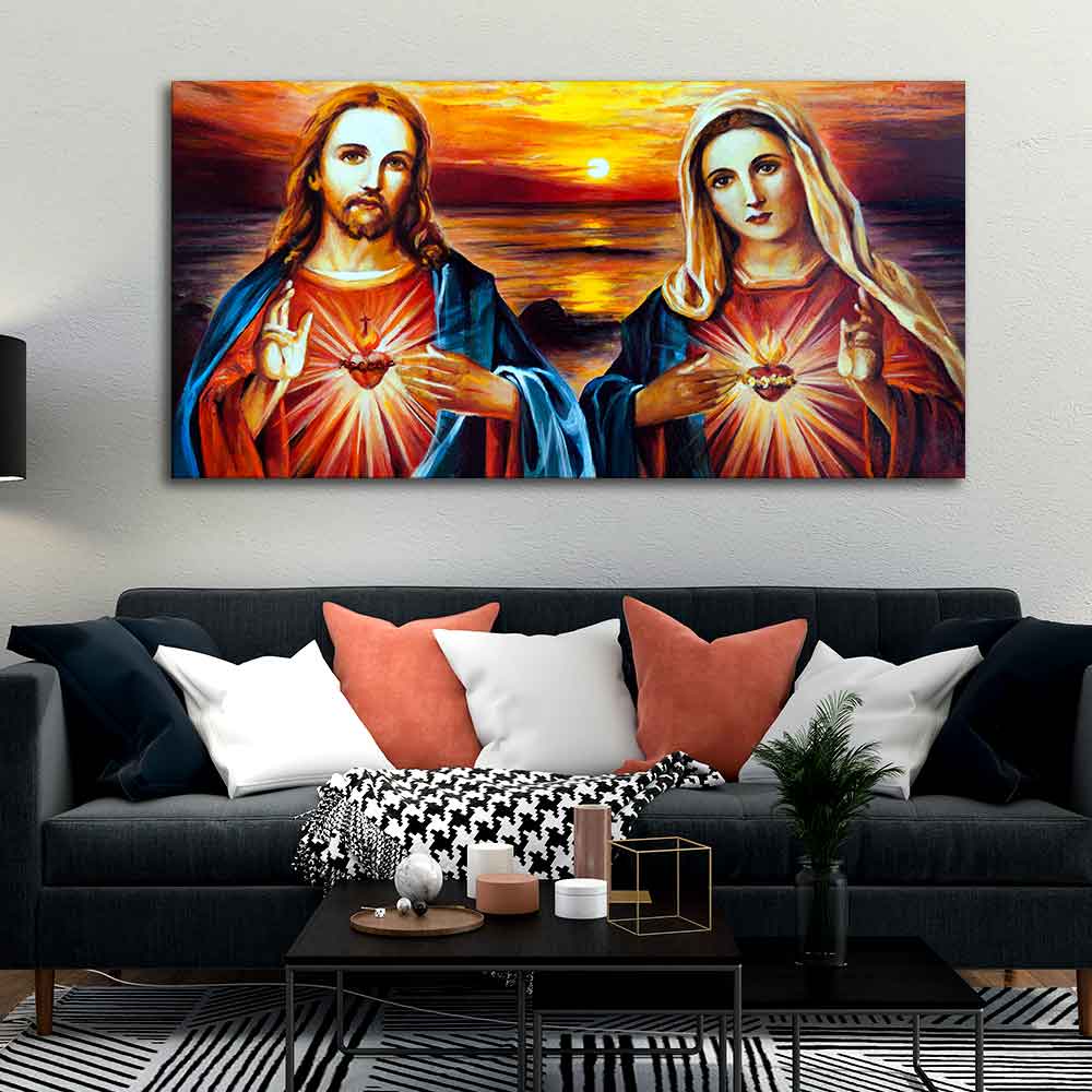 Jesus Christ and Mary Canvas Wall Painting - Decor Smart