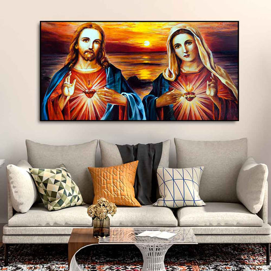 Jesus Christ and Mary Canvas Wall Painting - Decor Smart