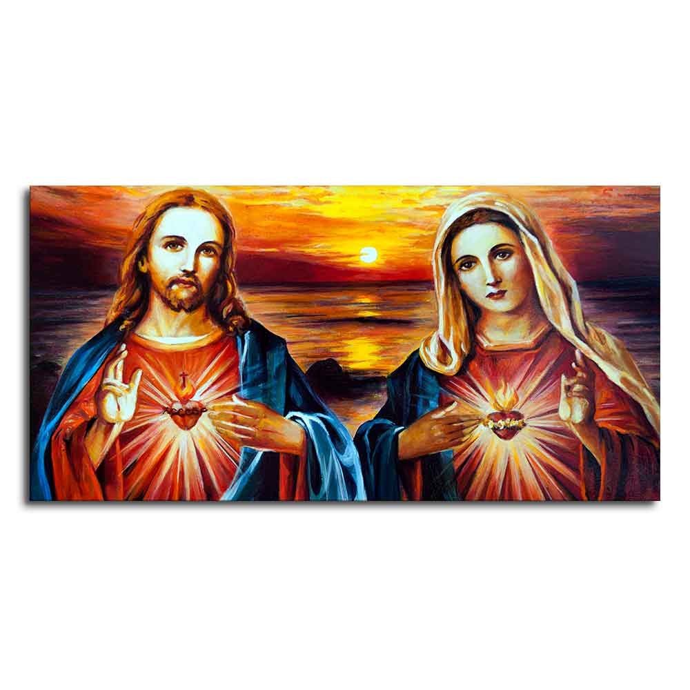 Jesus Christ and Mary Canvas Wall Painting - Decor Smart