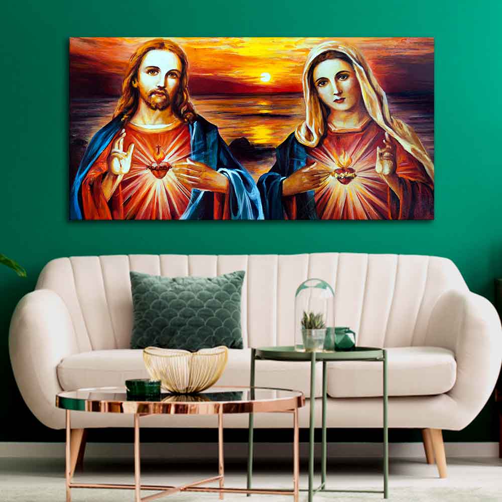 Jesus Christ and Mary Canvas Wall Painting - Decor Smart