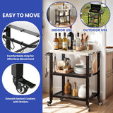 Jutin Metal Bar Cart - Decor Smart