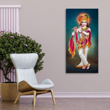 Krishna Playing Flute Hand Premium Canvas Wall Painting - Decor Smart