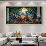 Krishna Radha Colorful Painting Premium Acrylic Floating Wall Painting - Decor Smart