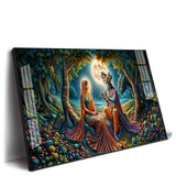 Krishna Radha Colorful Painting Premium Acrylic Floating Wall Painting - Decor Smart
