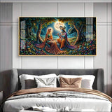 Krishna Radha Colorful Painting Premium Acrylic Floating Wall Painting - Decor Smart