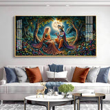 Krishna Radha Colorful Painting Premium Acrylic Floating Wall Painting - Decor Smart