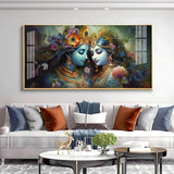 Krishna's Love for Radha Premium Acrylic Floating Wall Painting - Decor Smart