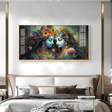 Krishna's Love for Radha Premium Acrylic Floating Wall Painting - Decor Smart