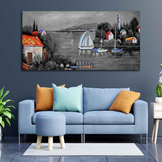 Lake view Nature Scenery Wall Painting - Decor Smart