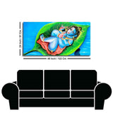 Little Krishna Abstract Wall Painting - Decor Smart