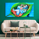 Little Krishna Abstract Wall Painting - Decor Smart