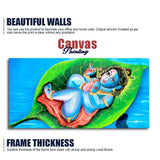 Little Krishna Abstract Wall Painting - Decor Smart