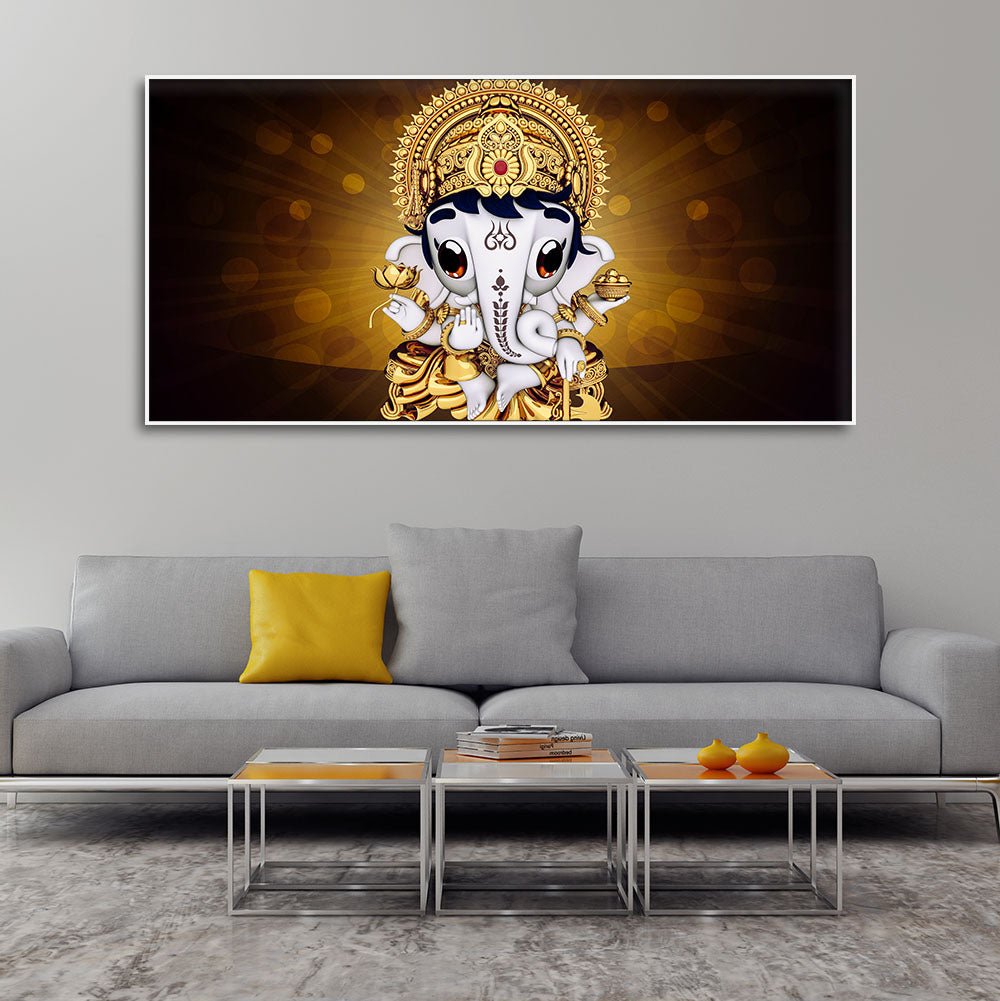 Little Lord Ganesha Premium Wall Painting - Decor Smart