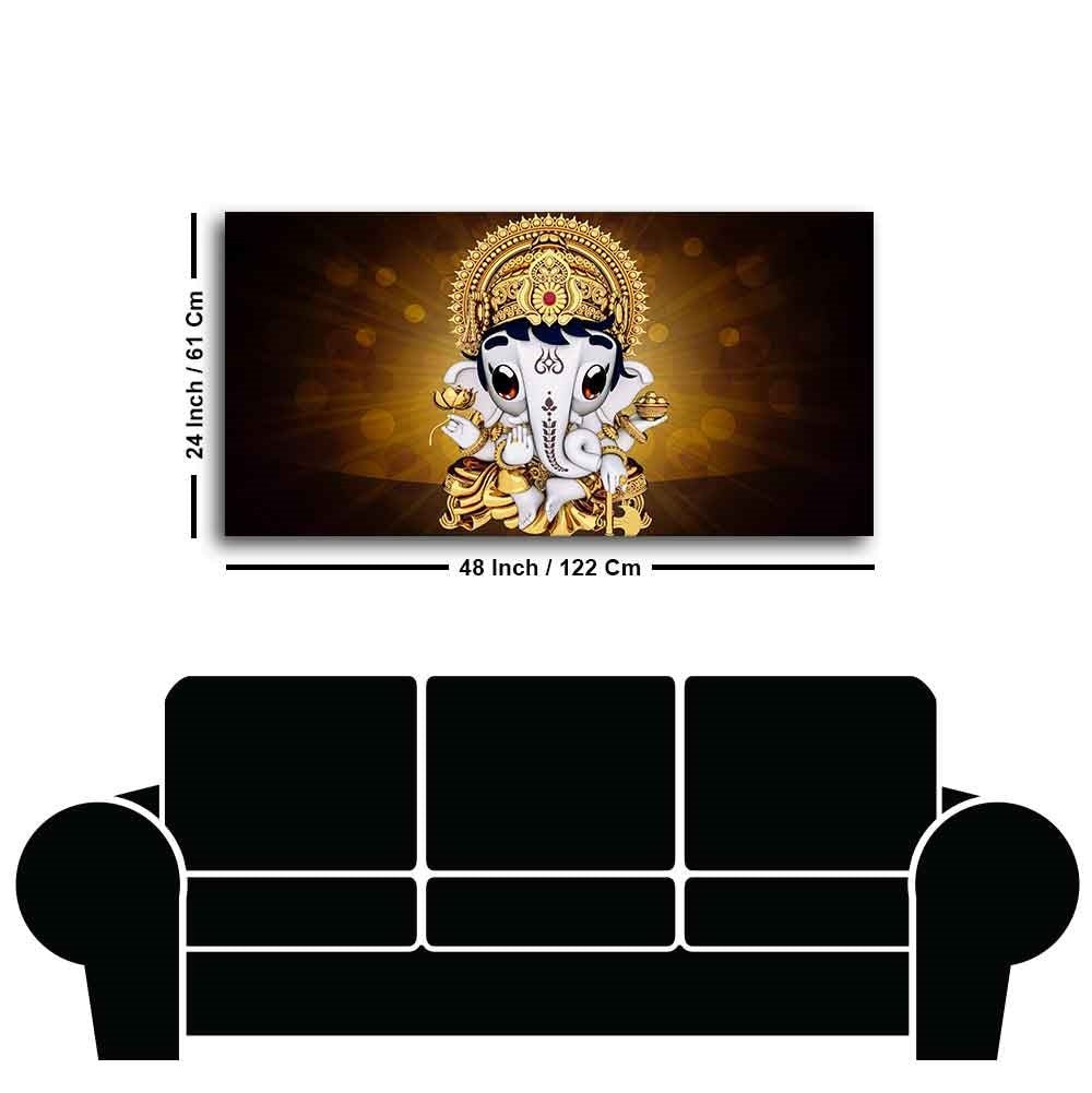 Little Lord Ganesha Premium Wall Painting - Decor Smart