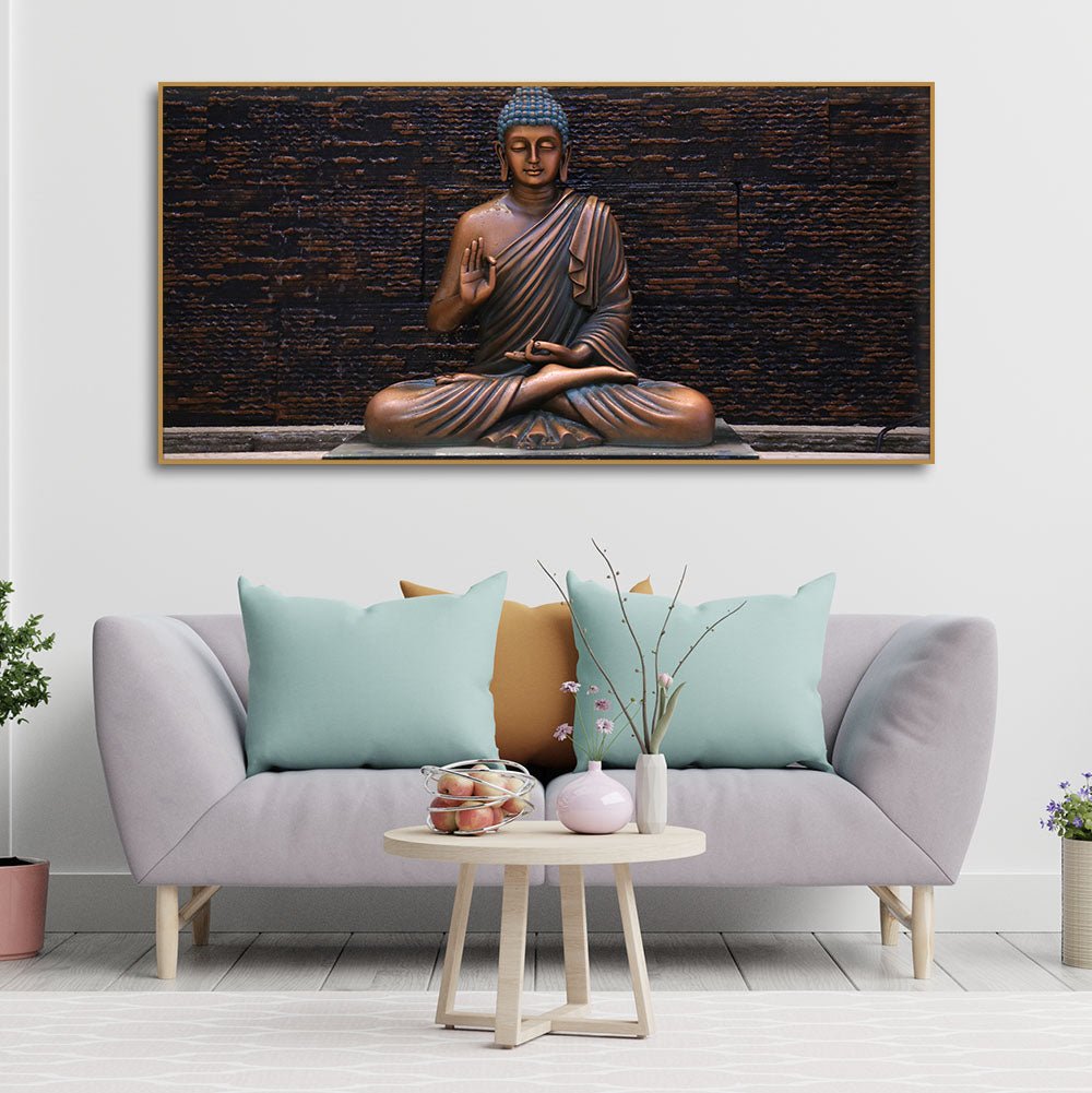 Meditating Buddha Canvas – Elegant Wall Painting by Decor Smart
