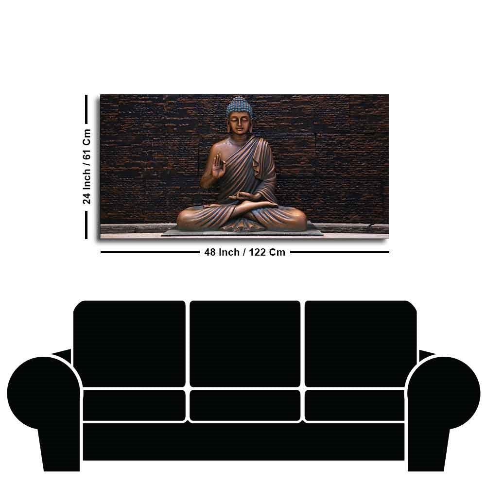 Meditating Buddha Canvas – Elegant Wall Painting by Decor Smart