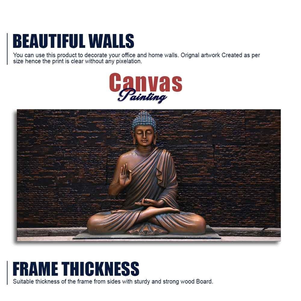 Meditating Buddha Canvas – Elegant Wall Painting by Decor Smart