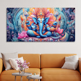 Lord Ganesh Decoative Artistic Canvas Wall Painiting - Decor Smart