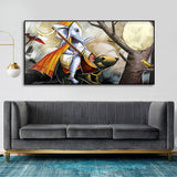 Lord Ganesha Sitting on Mouse Canvas Wall Painting - Decor Smart