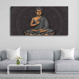Lord Gautam Buddha Meditating Wall Painting - Decor Smart