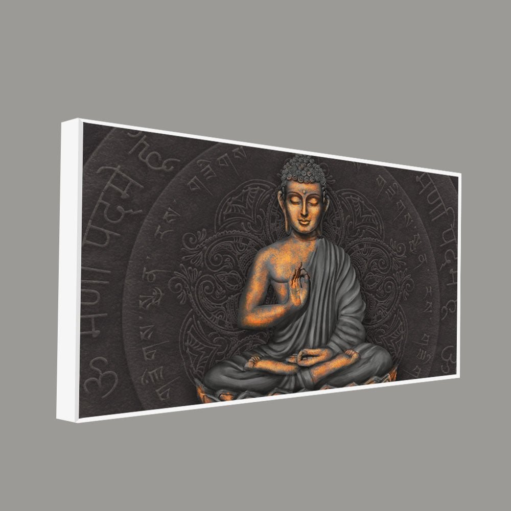 Lord Gautam Buddha Meditating Wall Painting - Decor Smart