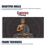 Lord Gautam Buddha Meditating Wall Painting - Decor Smart