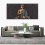 Lord Gautam Buddha Meditating Wall Painting - Decor Smart