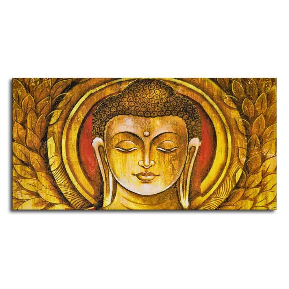 Lord Gautam Buddha Meditation Wall Painting - Decor Smart