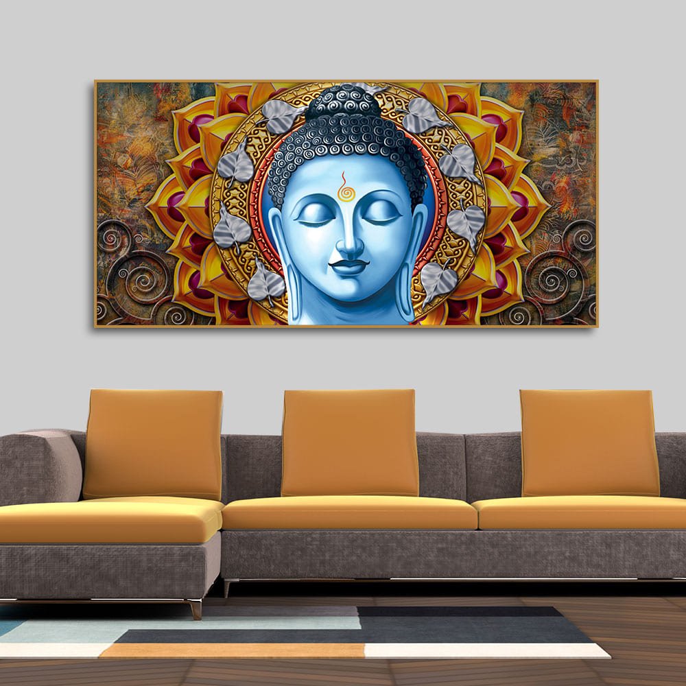 Serene Glow – Lord Gautam Buddha Canvas Wall Painting | Decor Smart